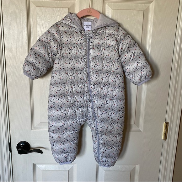 Mini Balabala Gray Floral Baby Snowsuit☃️ - Picture 3 of 16